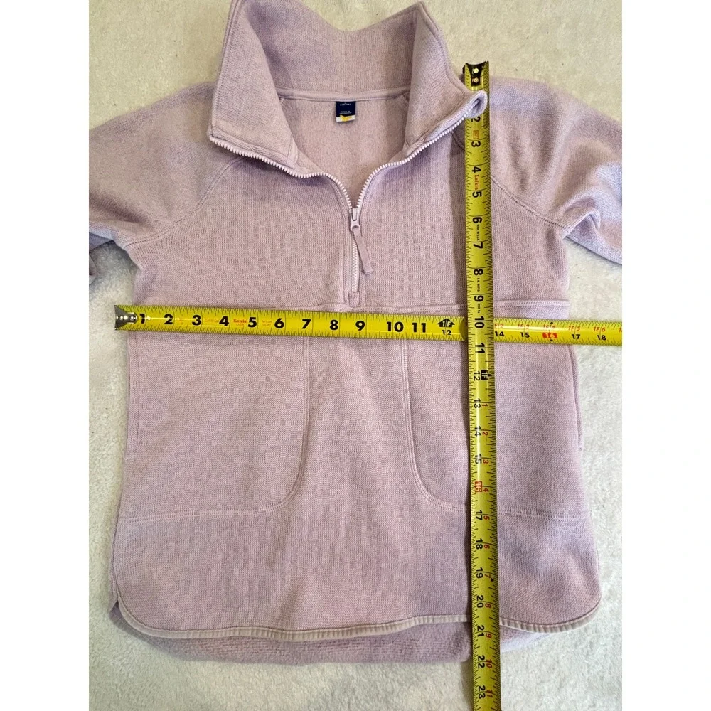 Old‎ Navy Girls Lavender Purple Quarter Zip Fleece Pullover Sweater Large 10-12